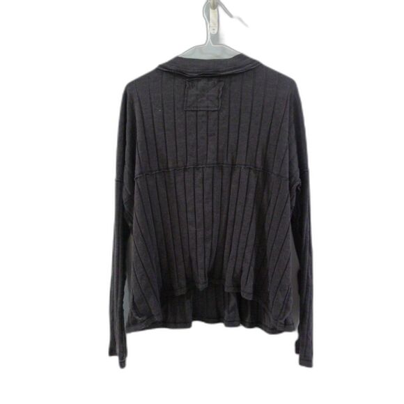 Free People We The Free Long Sleeve Henley - Gray M - Picture 5 of 8